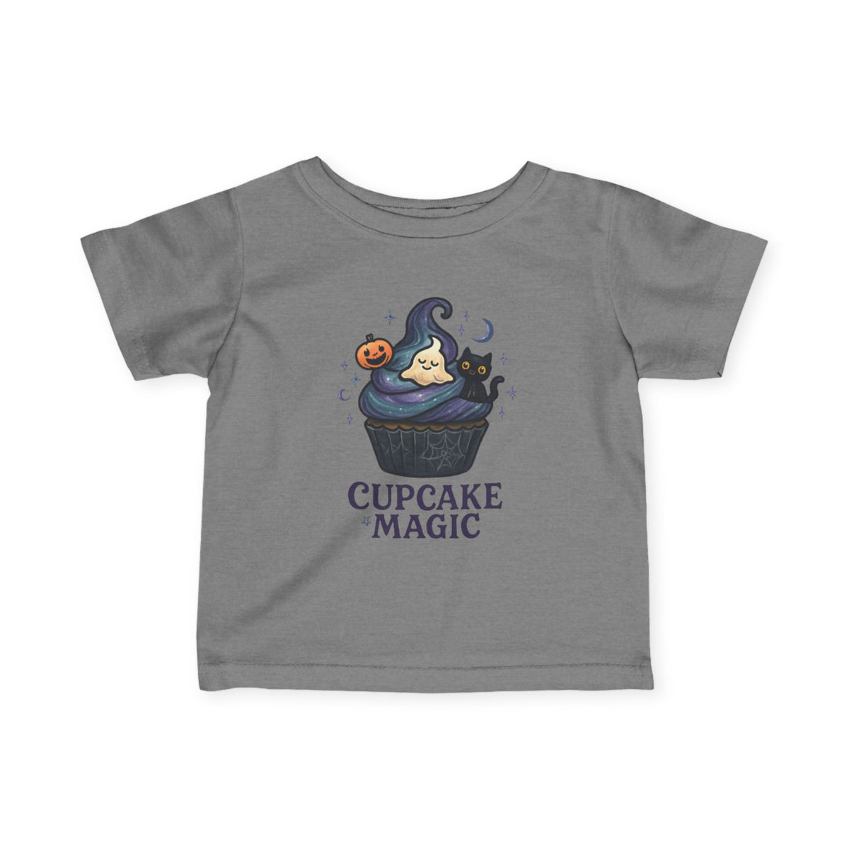 Kids Cupcake Tee, Trick or Treat Infant Fine Jersey Shirt, Halloween Top, Toddler Fall Holiday Apparel, Sweet Spooky Child Costume, Cute