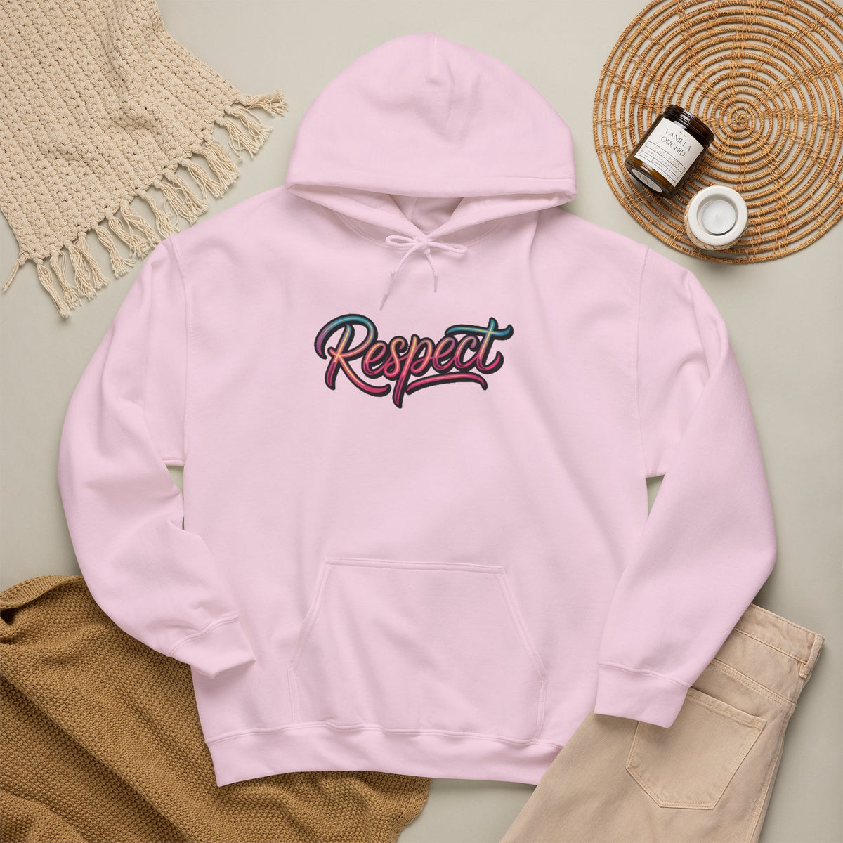 Respect Is Earned Hoodie — Retro Script Motivational Sweatshirt