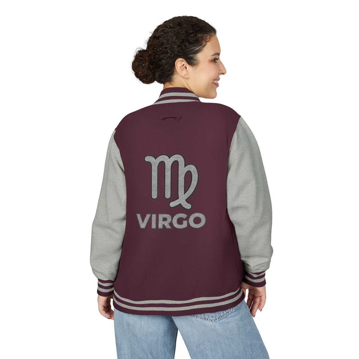 Virgo Letterman Jacket with Zodiac Symbol