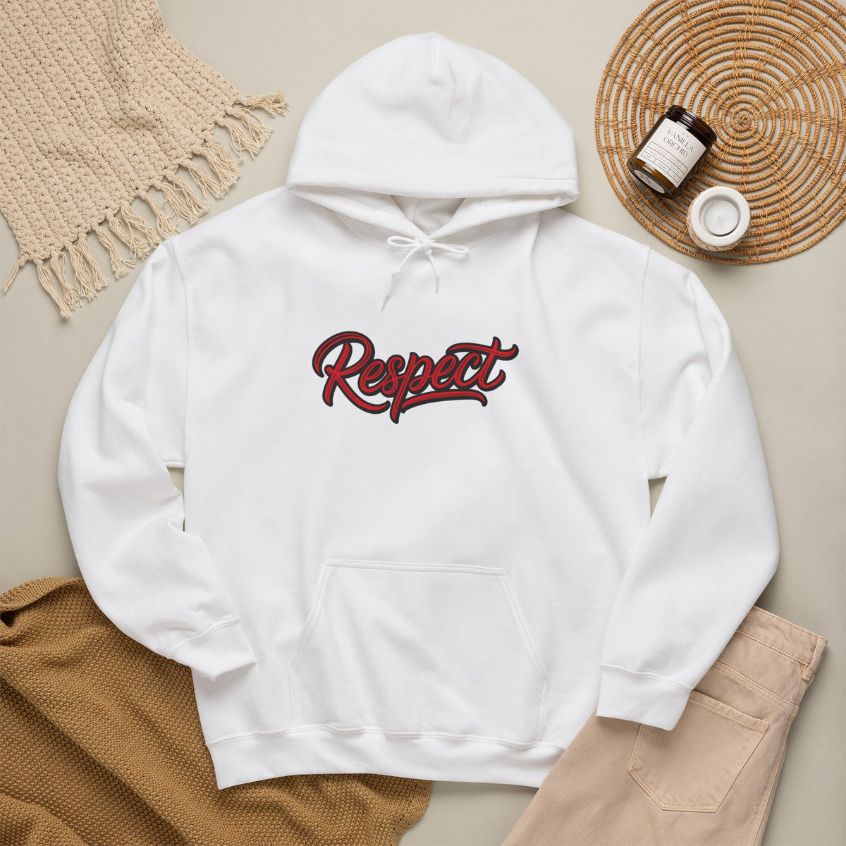Respect Is Earned Hoodie — Retro Script Motivational Sweatshirt