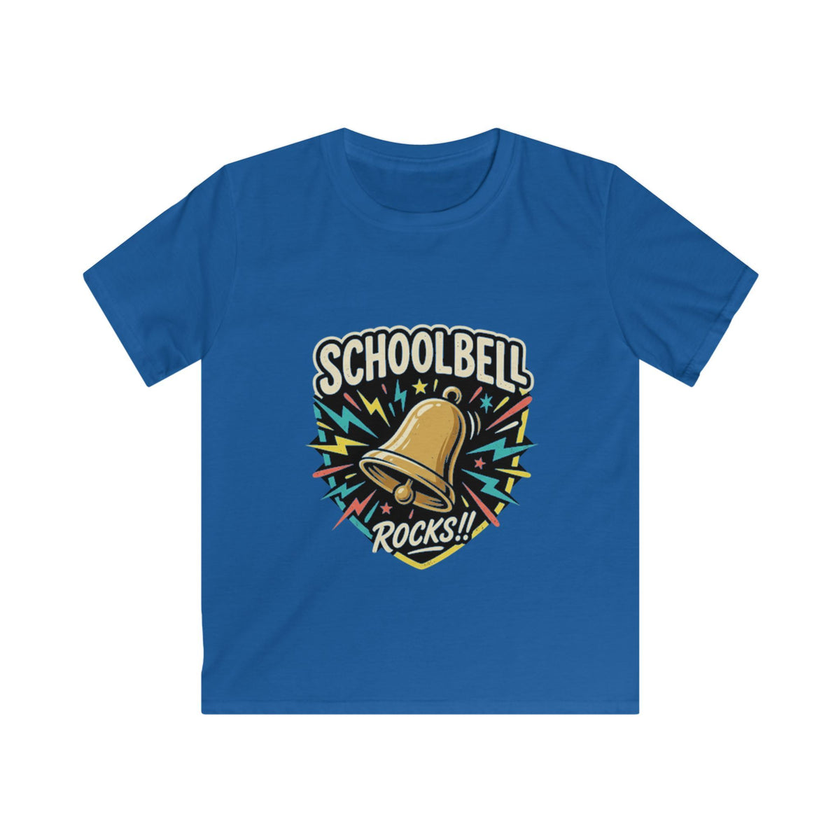 Schoolbell Rocks kids graphic T-shirt for school days