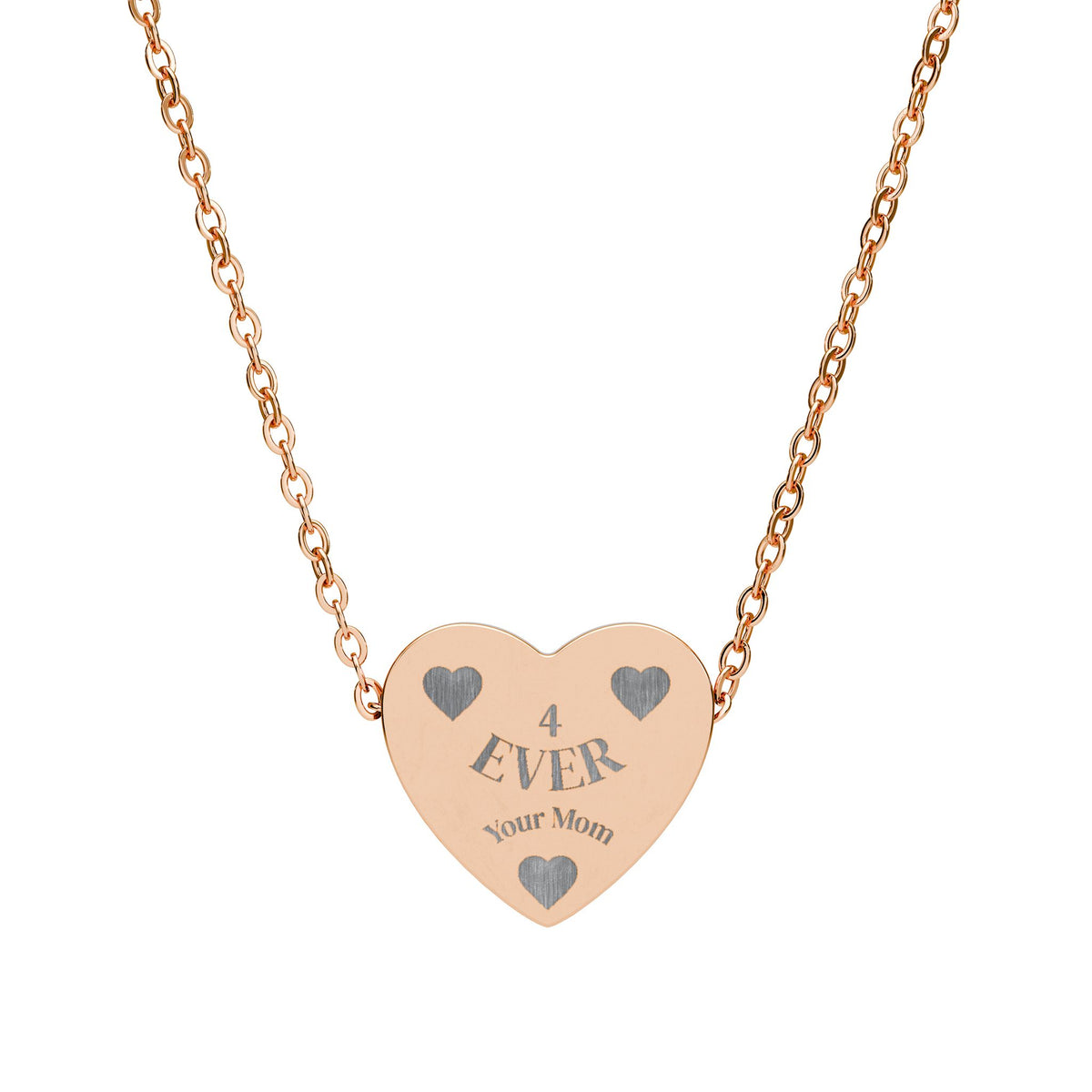 Engraved Heart Necklace — Personalized Love Pendant