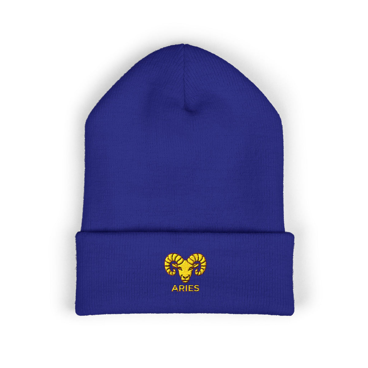 Aries Zodiac Embroidered Cuffed Beanie