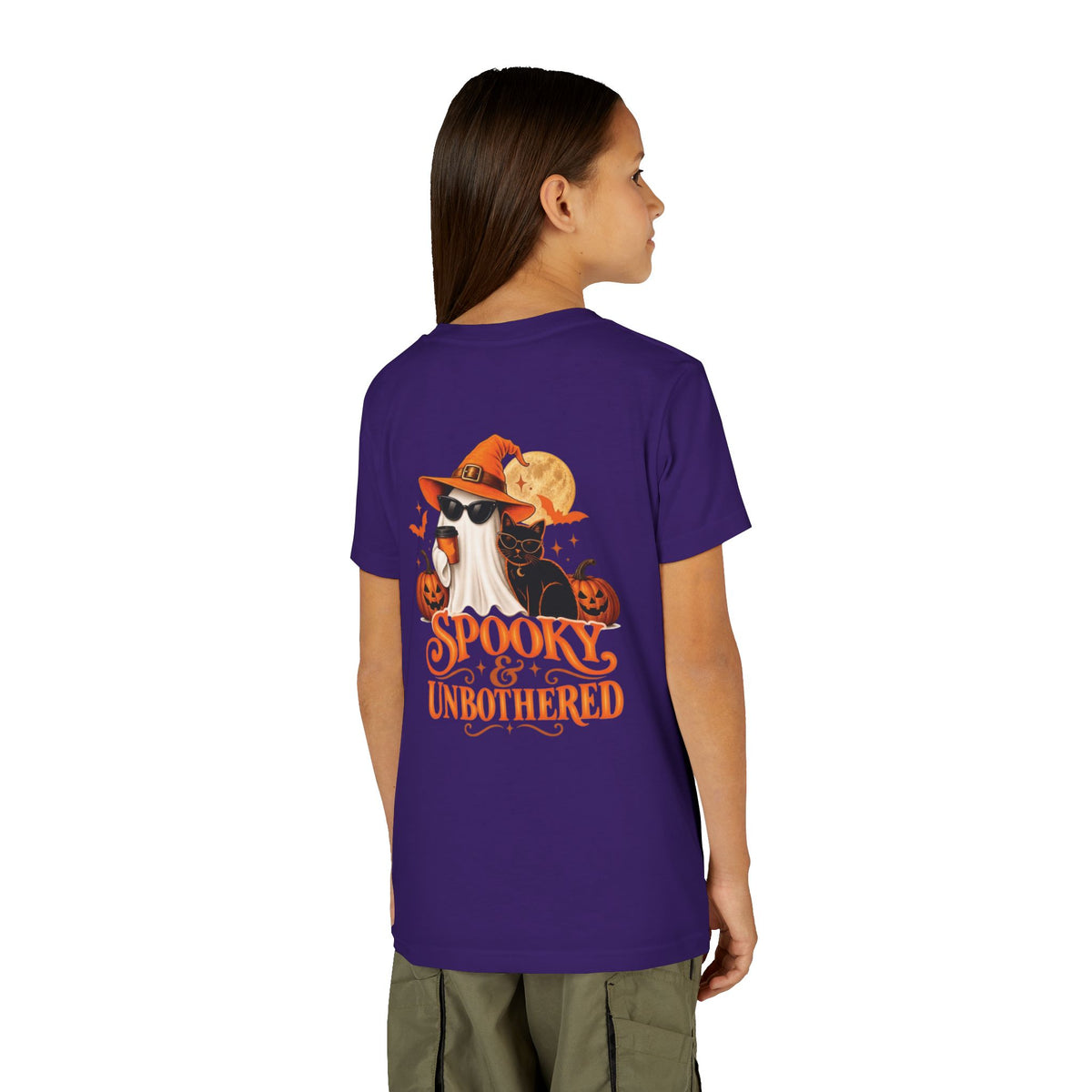 Youth Halloween Tee — “Daddy’s Little Boo” / “Spooky & Unbothered” Kids Costume Shirt