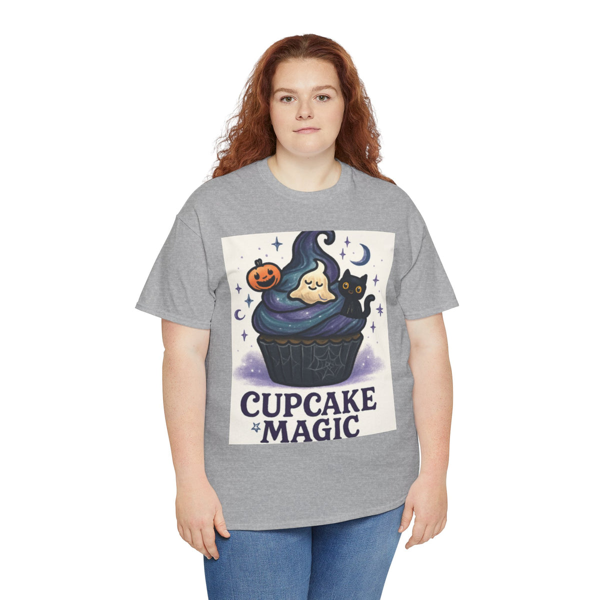 Adult Spooky Scary Cupcake T-Shirt | Cute Halloween Tee