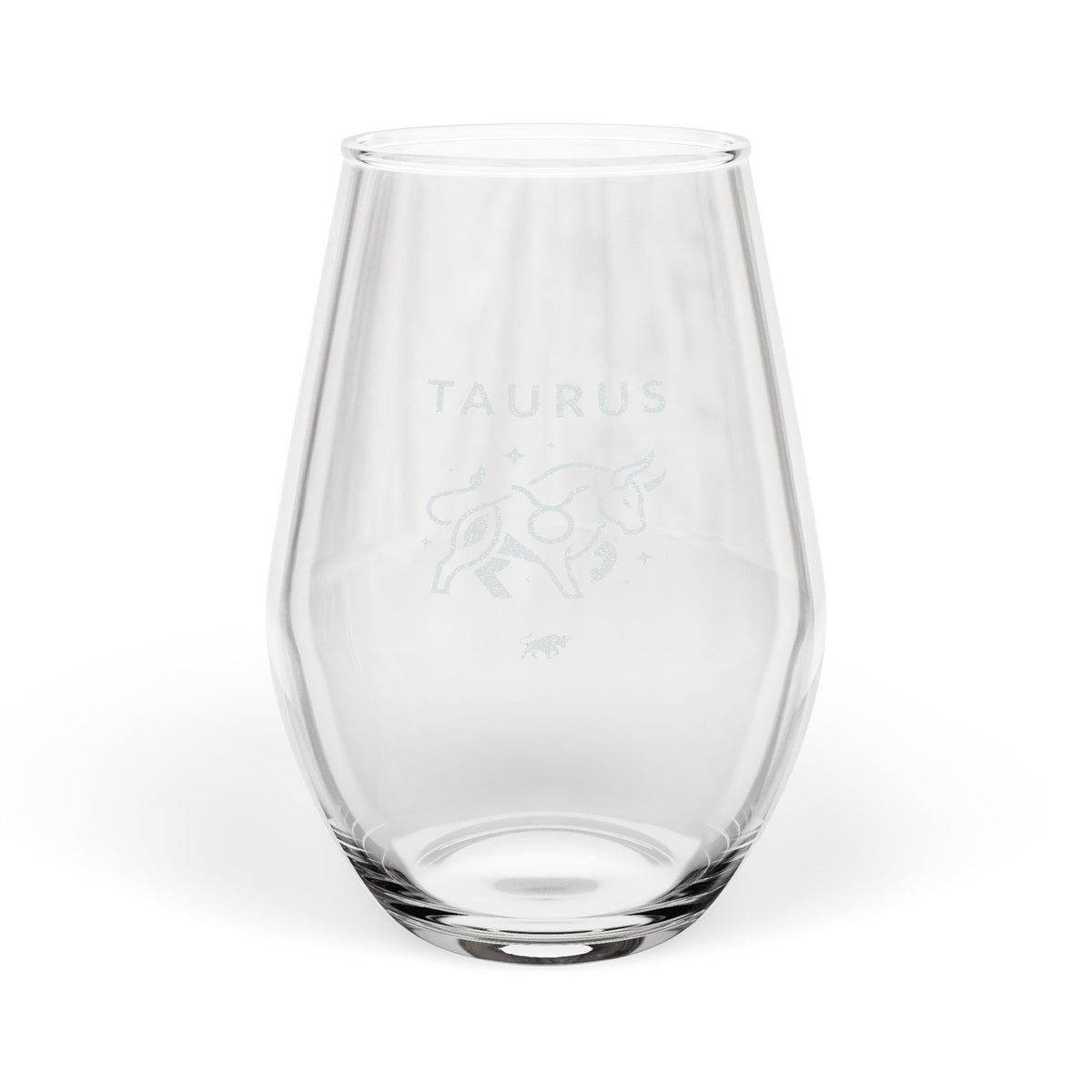 Engraved Taurus Stemless Wine Glass — 11.5 oz Zodiac Gift