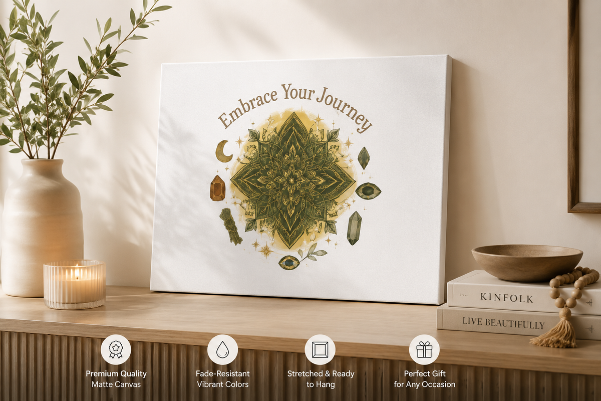 Embrace Your Journey Wall Art — Spiritual Mandala Canvas