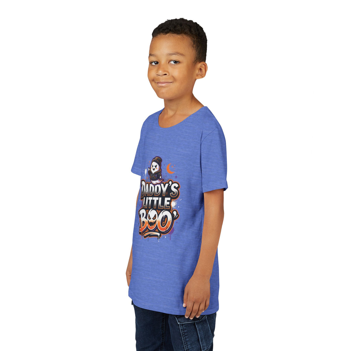 Youth Halloween Tee — “Daddy’s Little Boo” / “Spooky & Unbothered” Kids Costume Shirt