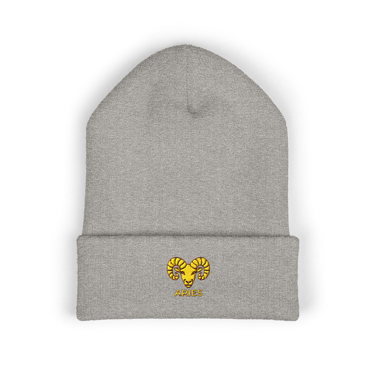 Aries Zodiac Embroidered Cuffed Beanie