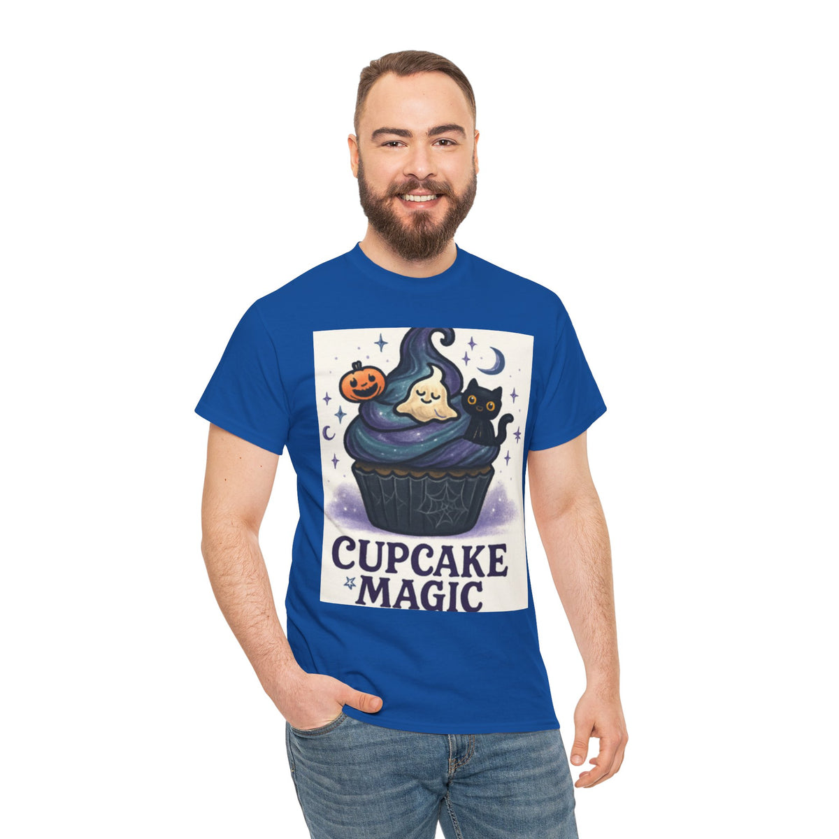 Adult Spooky Scary Cupcake T-Shirt | Cute Halloween Tee