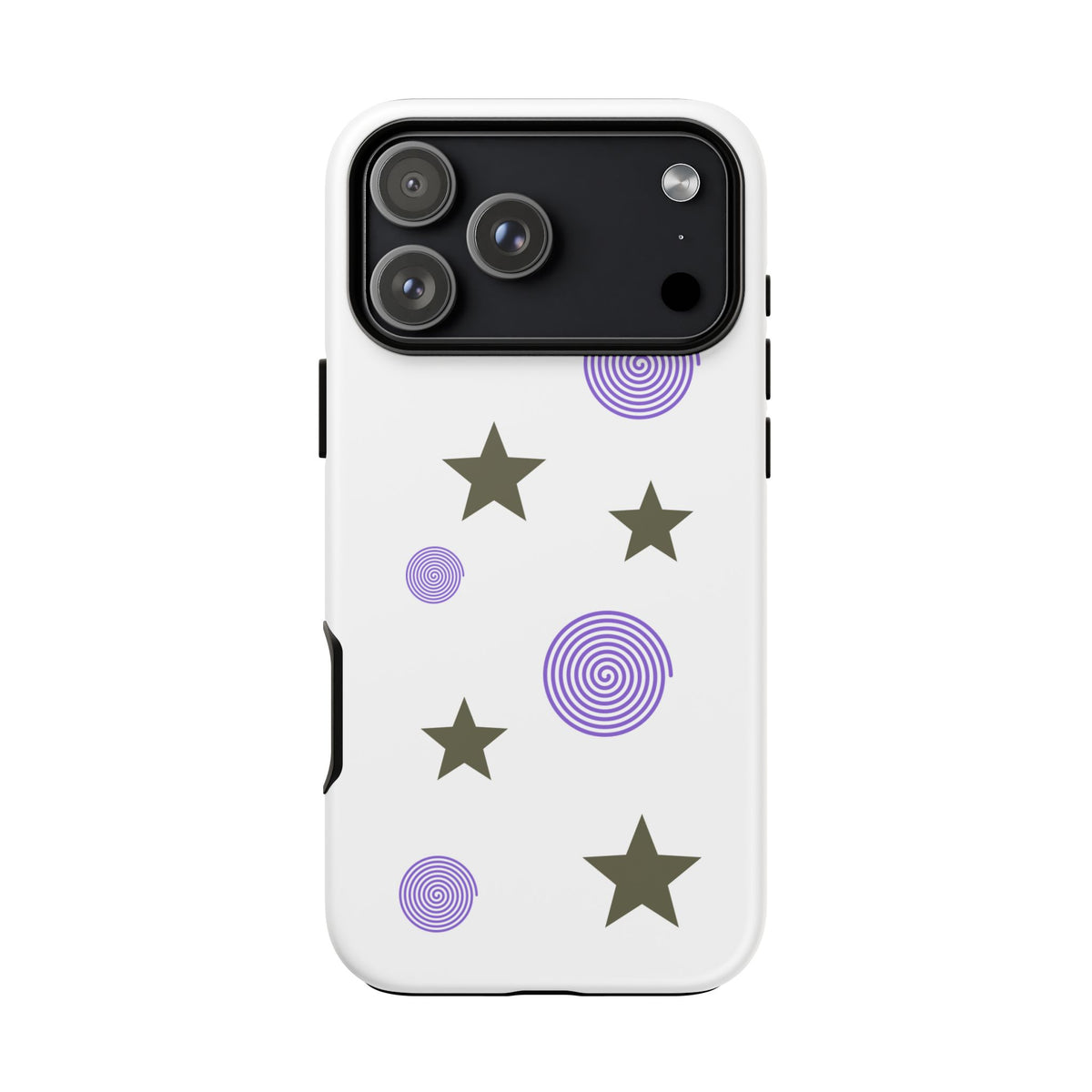 Trendy Phone Case, Stylish Phone Cover, Protective Phone Shell, Unique Phone Accessory, Gift for Her, Star and Swirl Design
