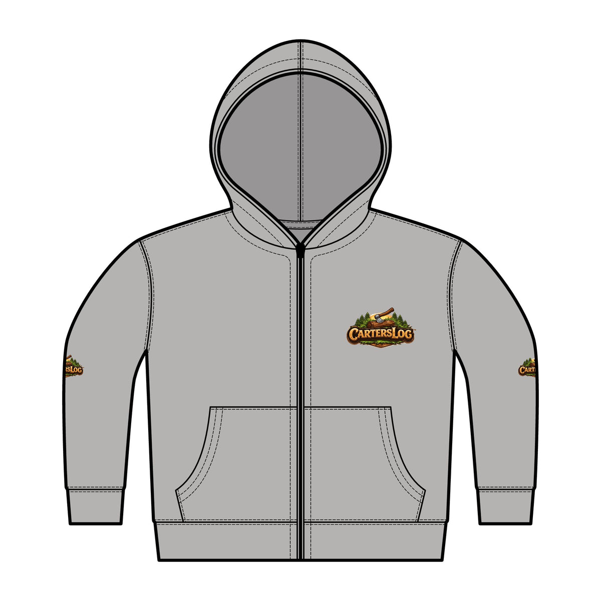 Toddler Zip Hoodie — Cozy Fleece Jacket with Camper Logo (Kids)