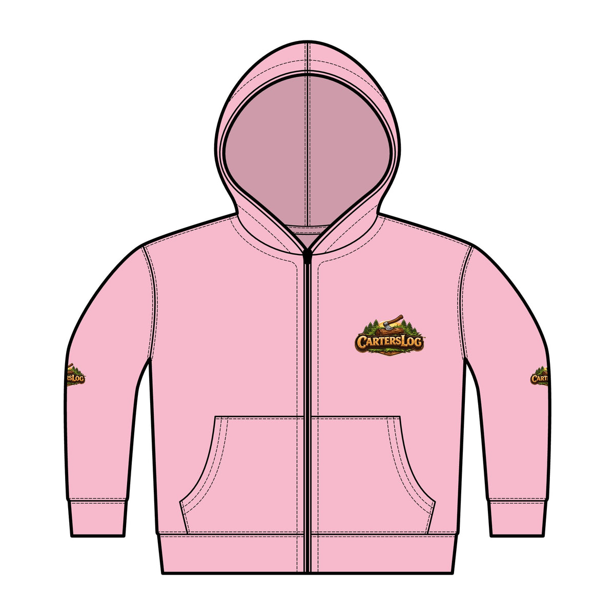 Toddler Zip Hoodie — Cozy Fleece Jacket with Camper Logo (Kids)