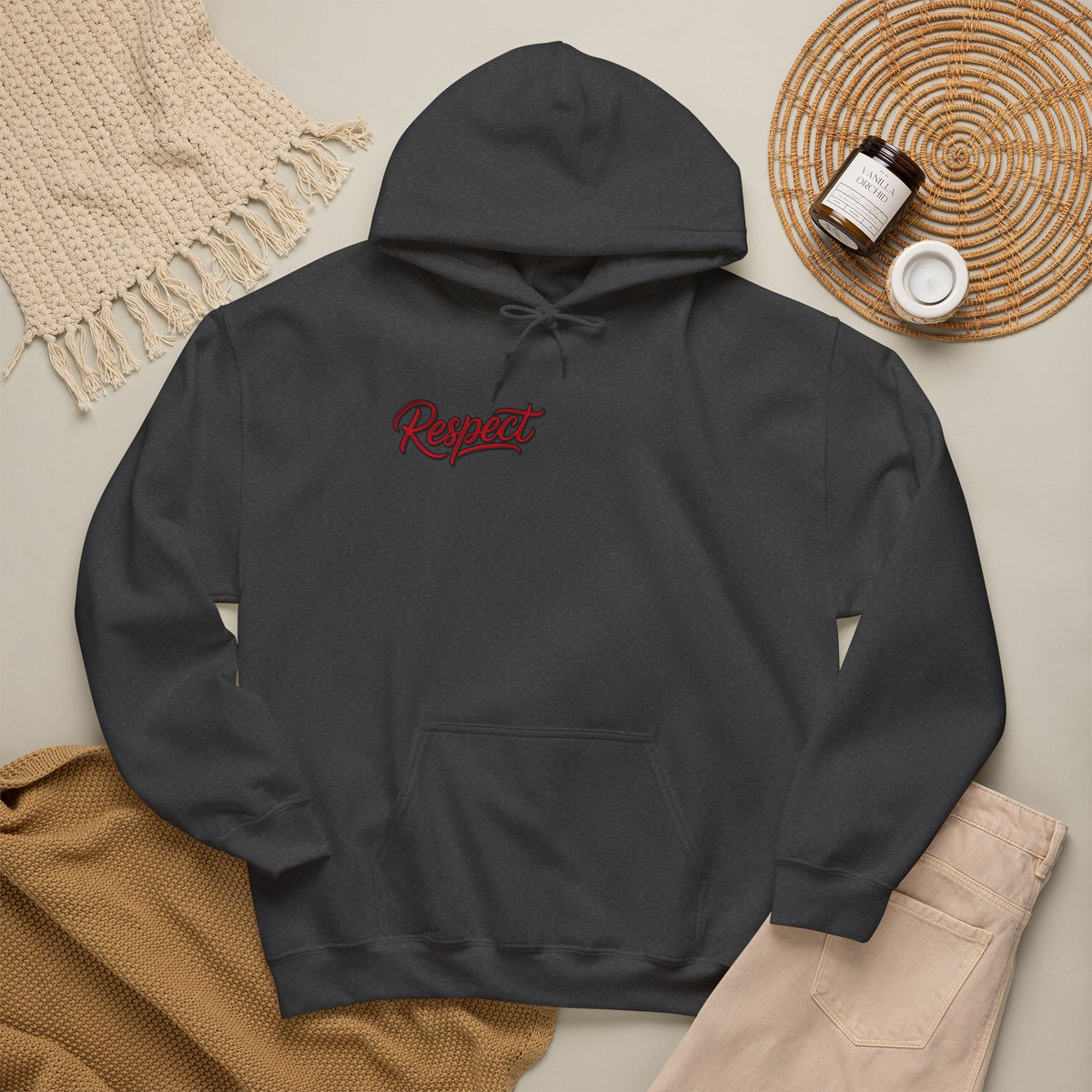 Respect Is Earned Hoodie — Retro Script Motivational Sweatshirt