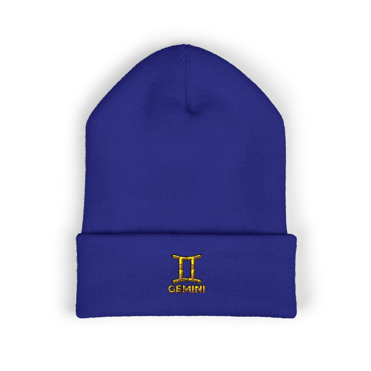Embroidered Gemini Zodiac Cuffed Beanie