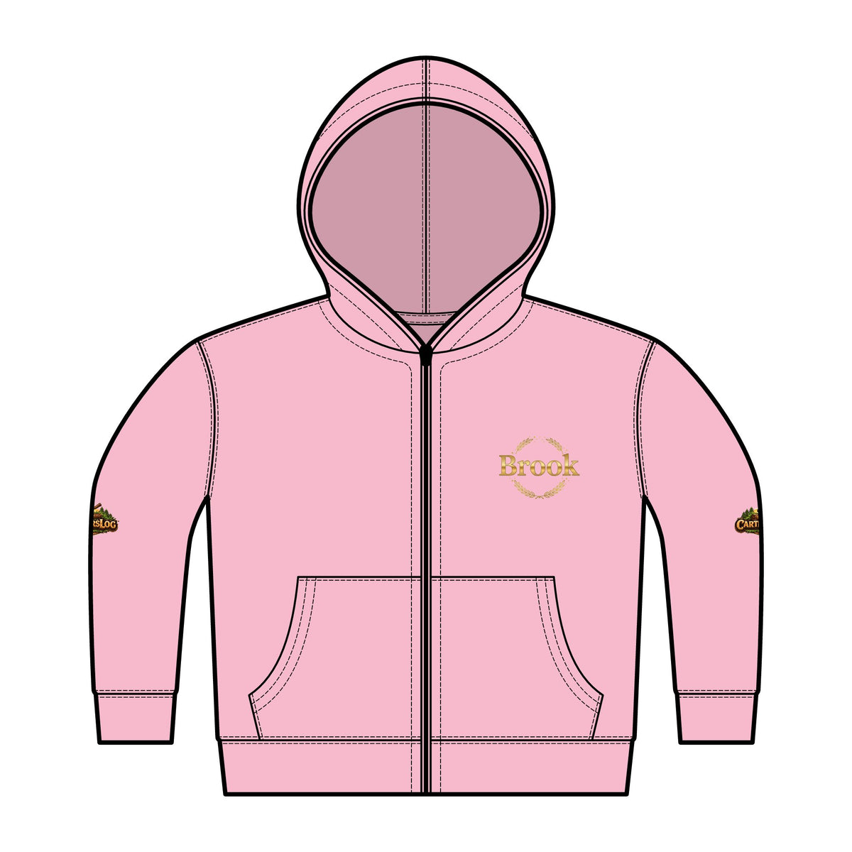 Personalized Toddler Zip Hoodie — Cozy Fleece Jacket
