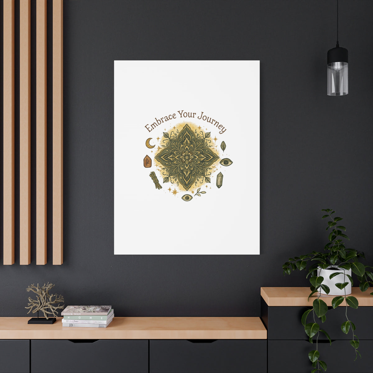 Embrace Your Journey Wall Art — Spiritual Mandala Canvas