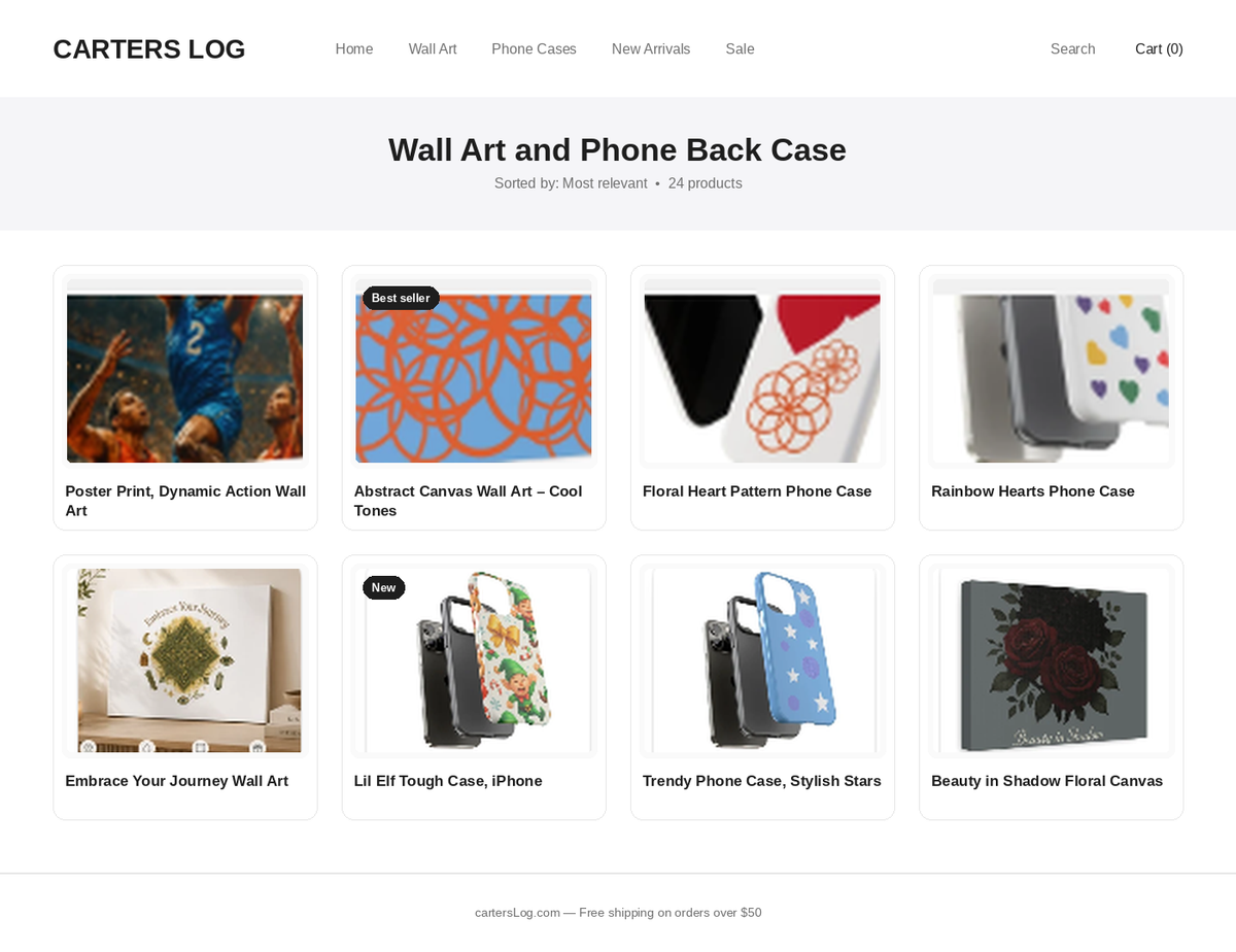 WALL ART AND PHONE BACK CASE