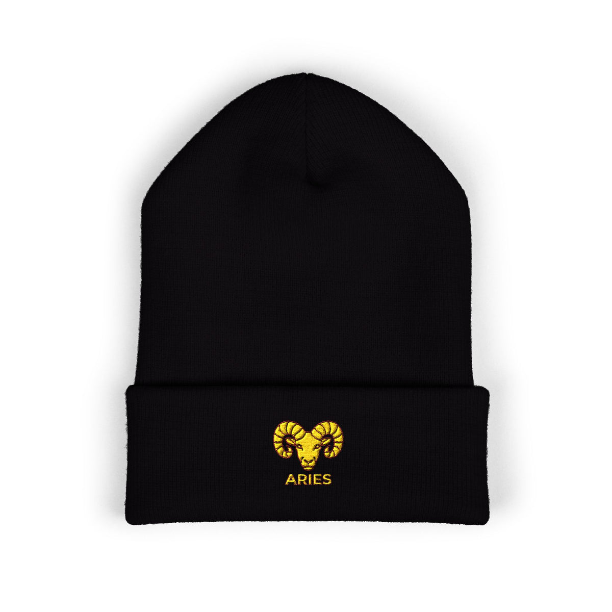 Aries Zodiac Embroidered Cuffed Beanie