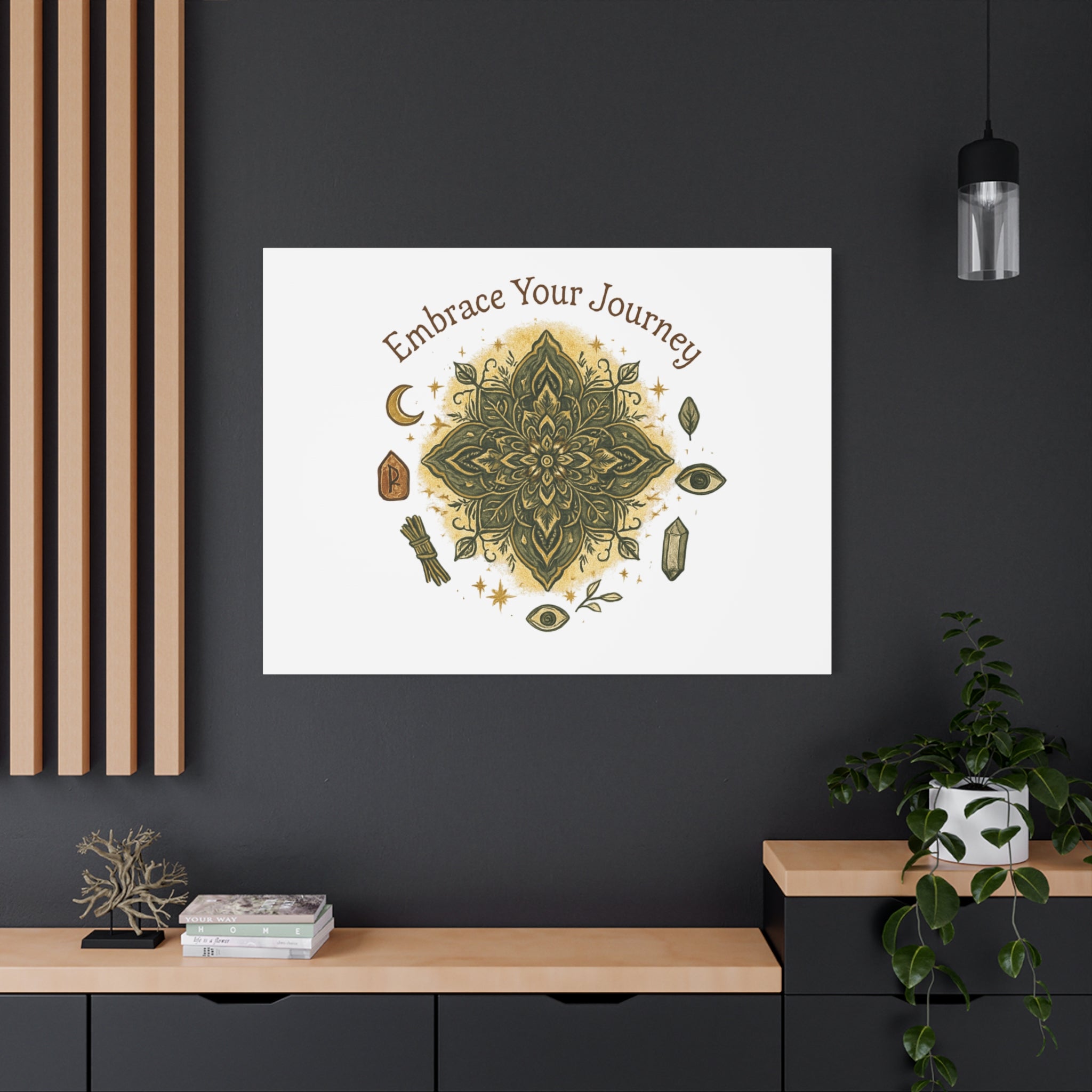 Embrace Your Journey Mandala Canvas | Matte Stretched Wall Art