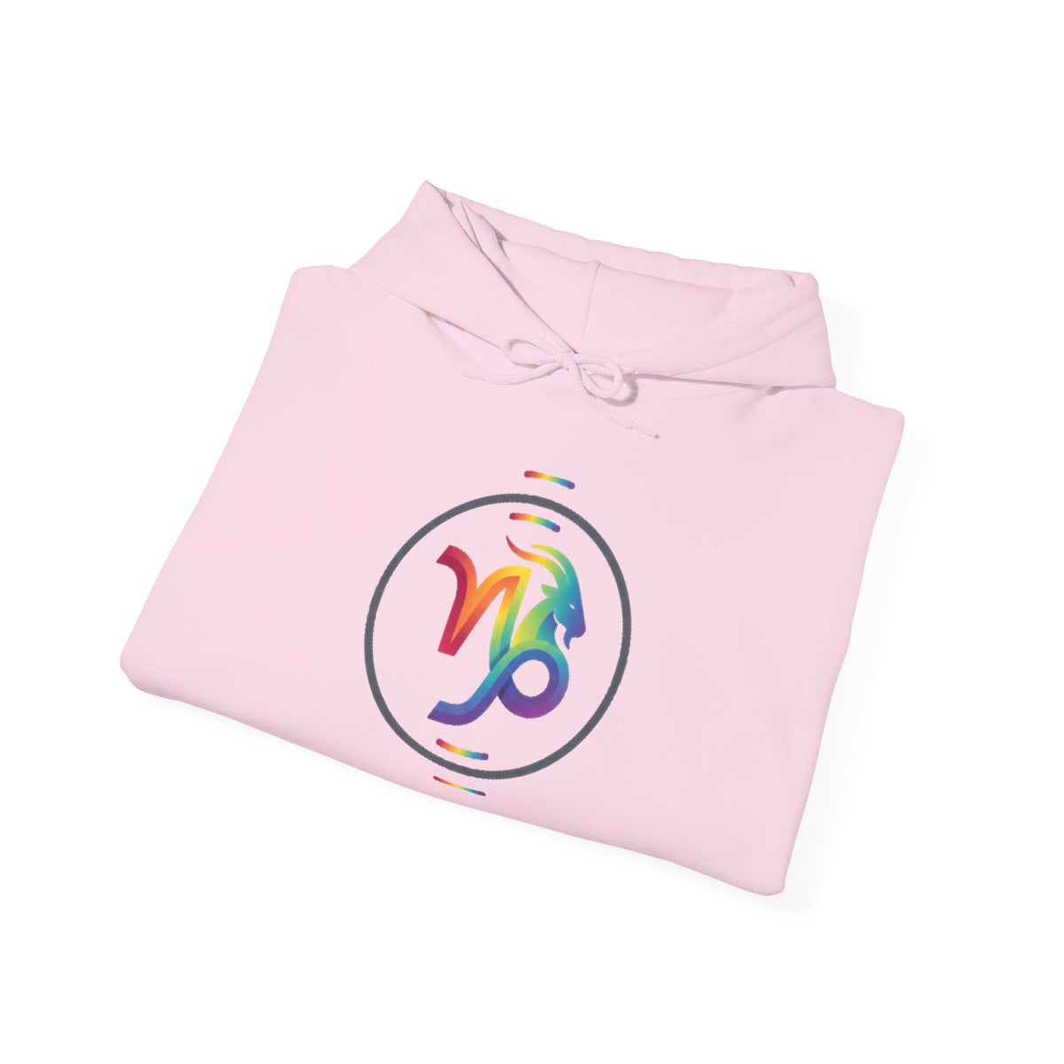 Capricorn Rainbow Zodiac Hoodie — Colorful Astrology Sweatshirt with Capricorn Symbol