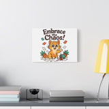 Embrace the Chaos! Cat Canvas Wall Art — Playful Orange Kitten Illustration