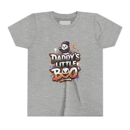 Youth Halloween Tee — “Daddy’s Little Boo” / “Spooky &amp; Unbothered” Kids Costume Shirt