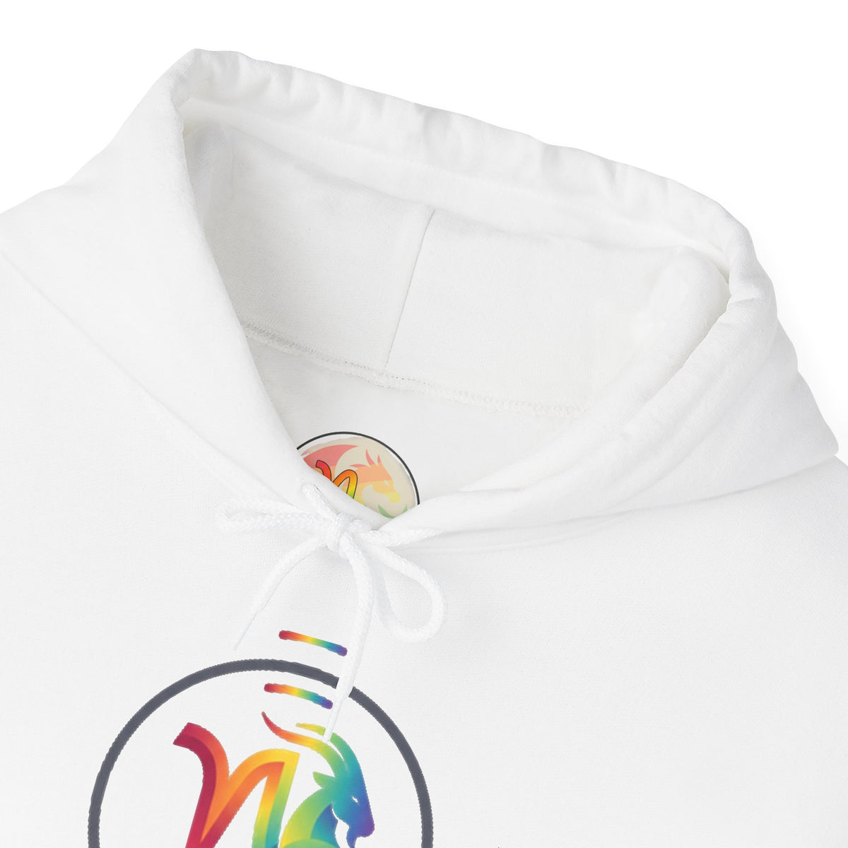 Capricorn Rainbow Zodiac Hoodie — Colorful Astrology Sweatshirt with Capricorn Symbol