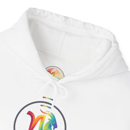 Capricorn Rainbow Zodiac Hoodie — Colorful Astrology Sweatshirt with Capricorn Symbol