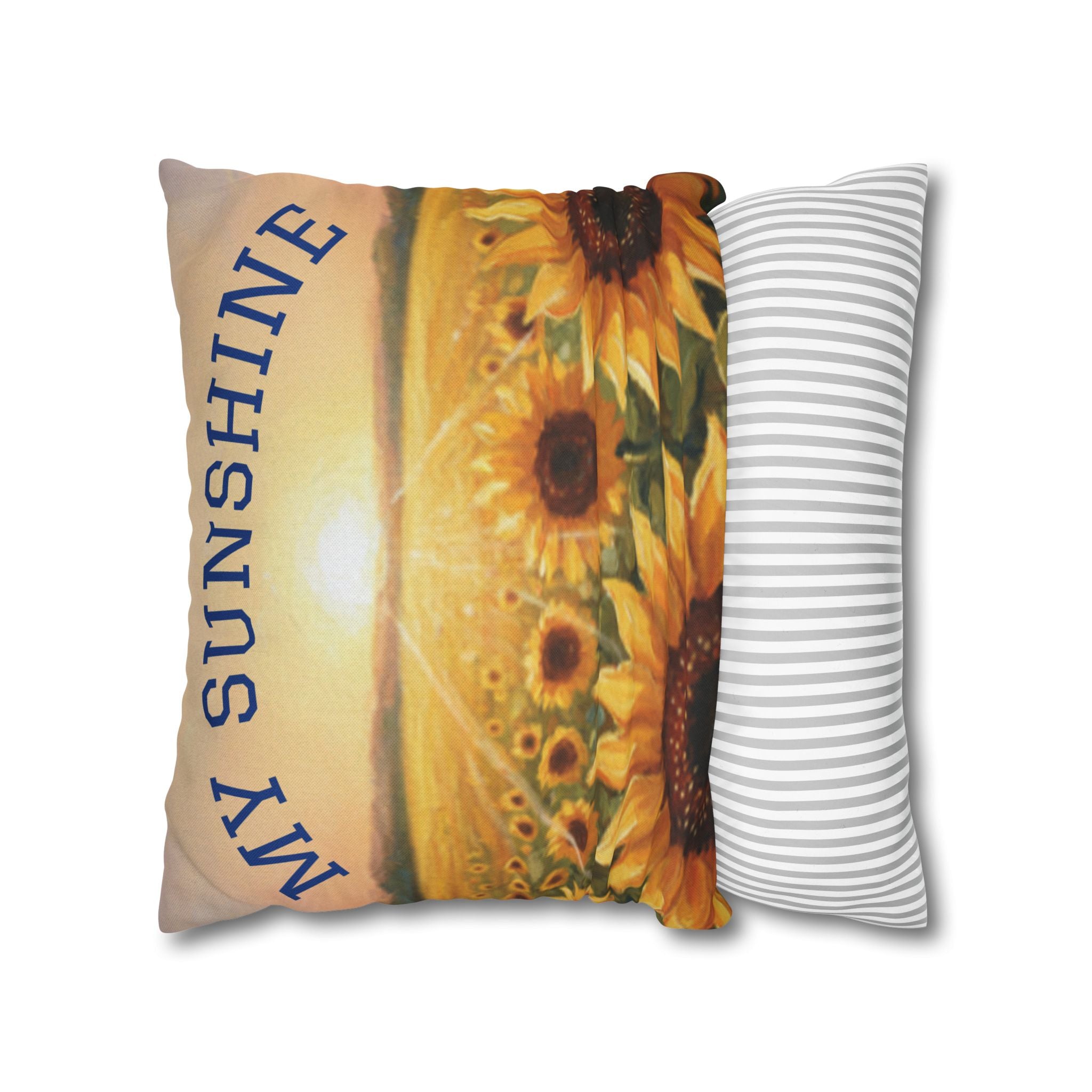 Candy Rain Decorative Pillow Cover — Colorful Retro Candy Art Square Pillowcase
