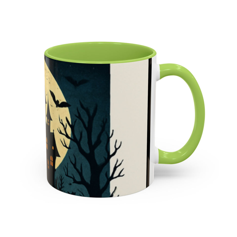 CartersLog Cozy October Fright Night Accent Coffee Mug – 11oz & 15oz Autumn Halloween Ceramic Cup