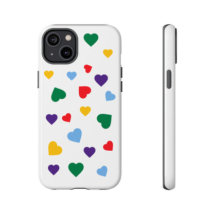 Rainbow Hearts Phone Case | Tough Cases, Spring Vibe, Trendy Accessories
