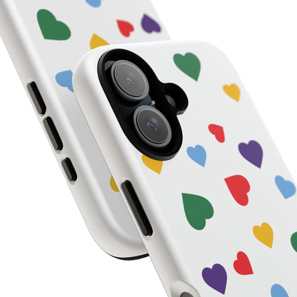 Rainbow Hearts Phone Case | Tough Cases, Spring Vibe, Trendy Accessories