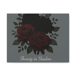 Beauty in Shadow Floral Canvas Wall Art — Stretched Matte 1.25"