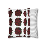 Red Rose Pillow Cover – Floral Decorative Throw Pillowcase