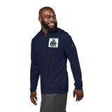 Green Floral Dragon Embroidery Quarter-Zip Pullover