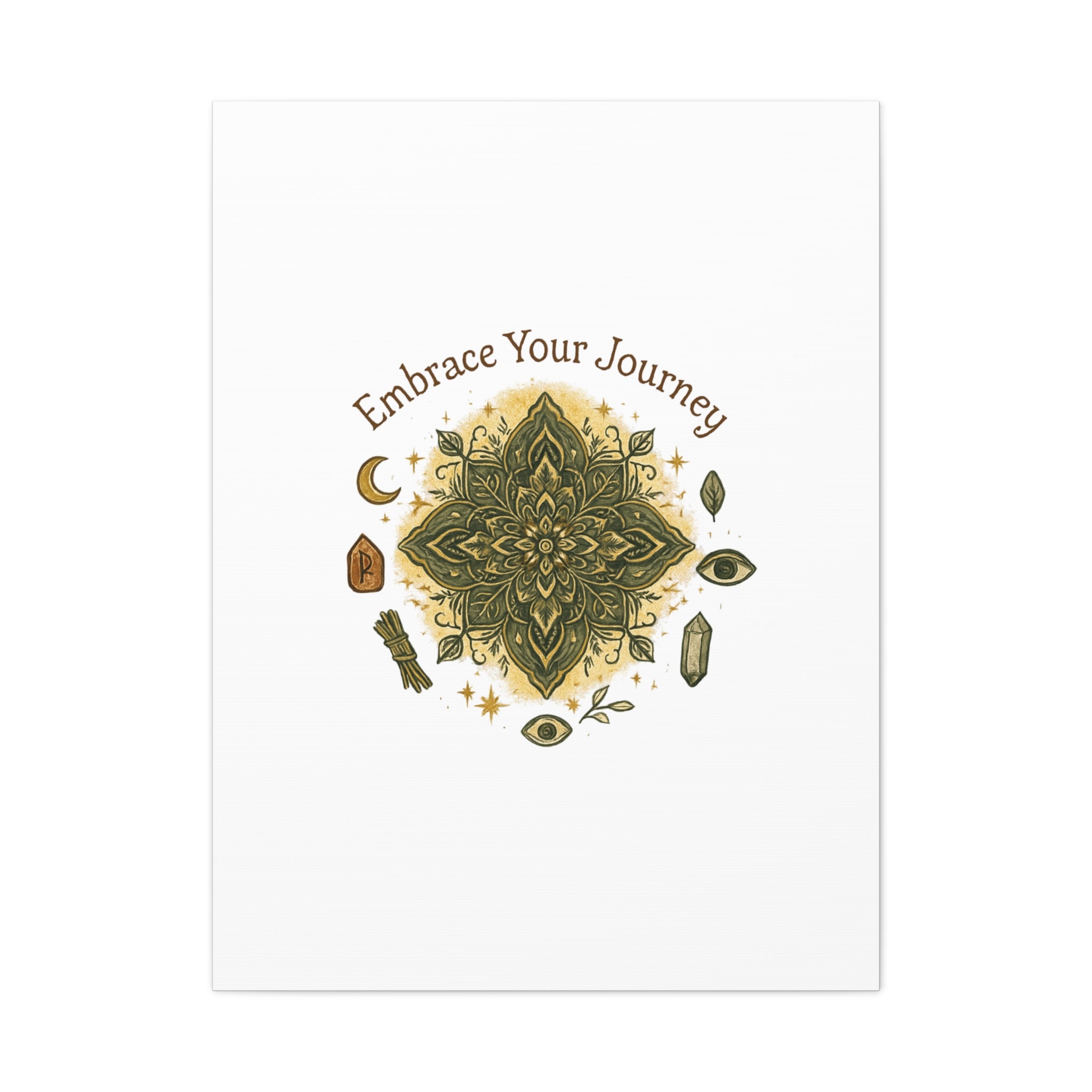 Embrace Your Journey Mandala Canvas | Matte Stretched Wall Art