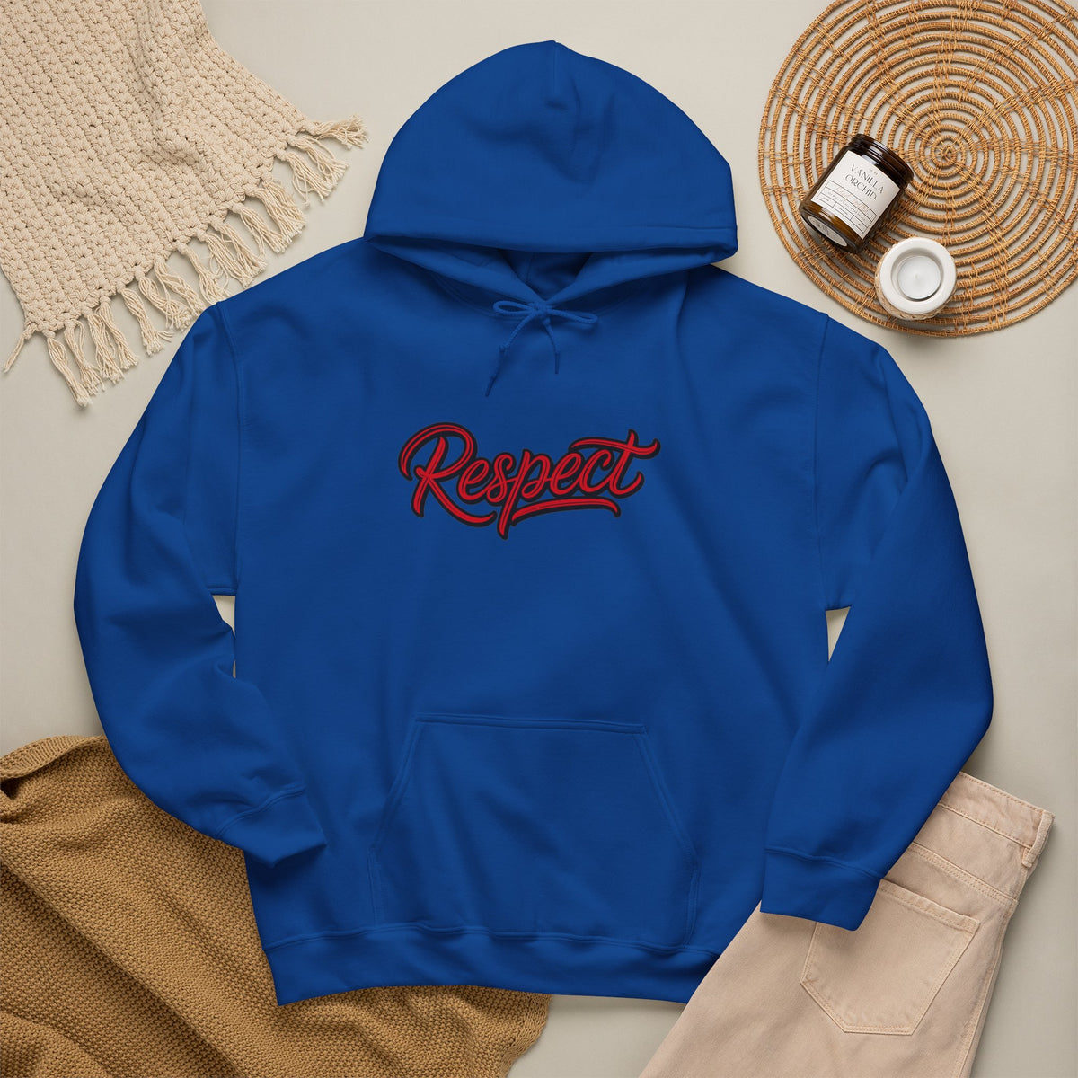 Respect Is Earned Hoodie — Retro Script Motivational Sweatshirt