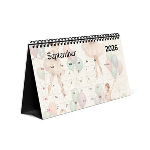 Lil Ballerina Personalized Desktop Calendar | Custom Name, Dance Theme