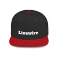 Livewire Flat Bill Snapback Hat | Stylish Casual Cap for Everyday Wear, Perfect for Festivals, Sports, and Street Style