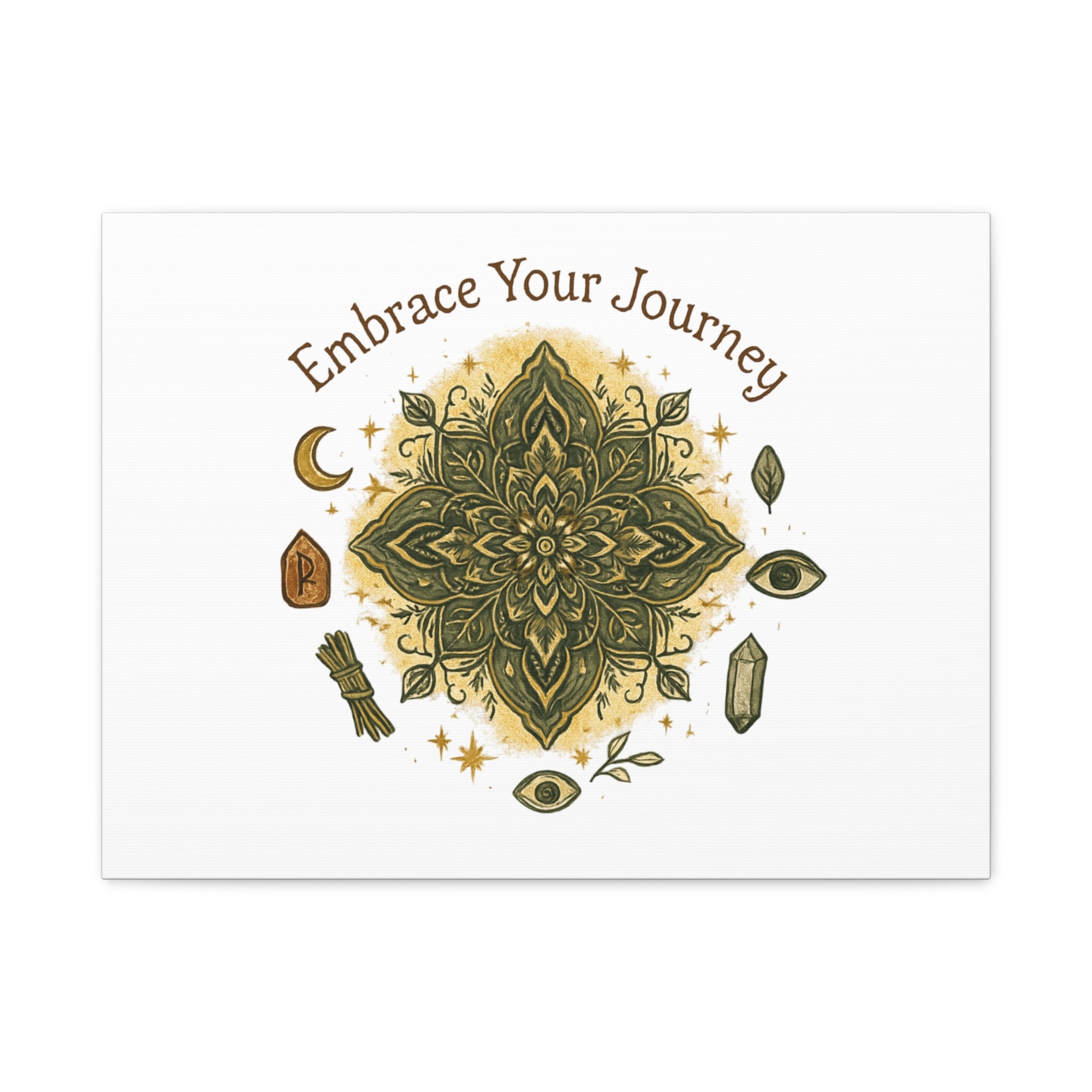 Embrace Your Journey Mandala Canvas | Matte Stretched Wall Art