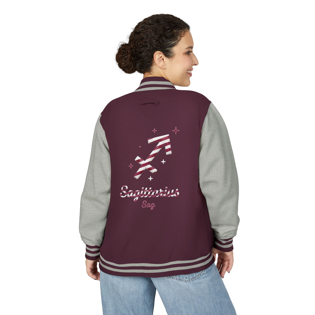 Zodiac Signs Logo Letterman Jacket personalized chest monogram | Astrology Jacket