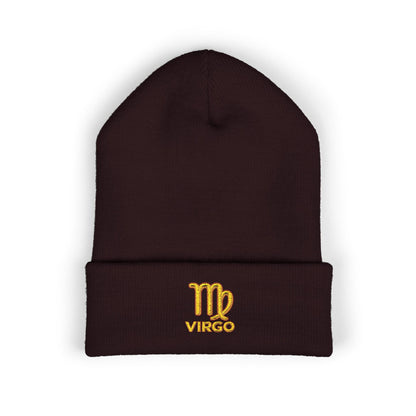 Virgo Zodiac Embroidered Cuffed Beanie