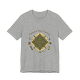 Boho spiritual t-shirt with moon and crystal artwork