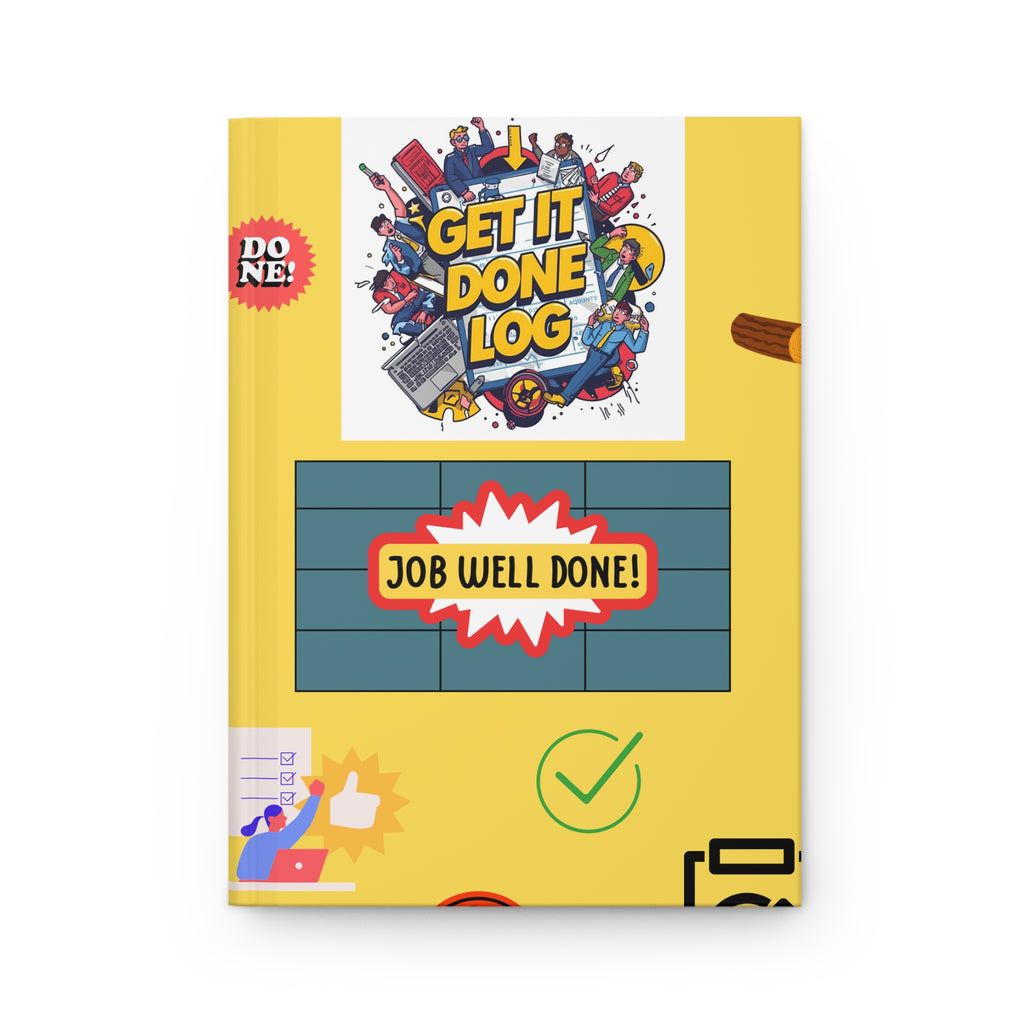 Matte Hardcover Journal, 'Get it Done' Log for Busy Moms, Students, Truckers, Planner, Notebook, Organizer