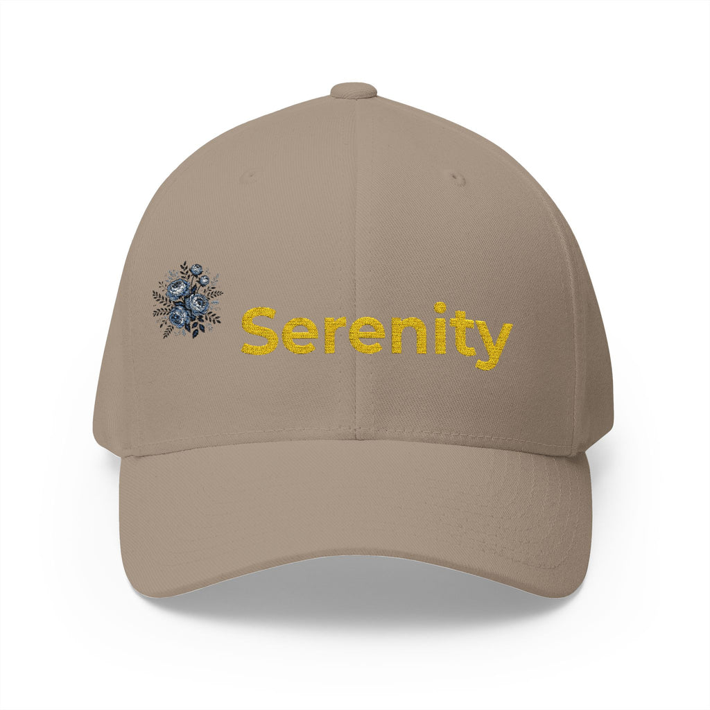 Serenity Embroidered Cap — Floral Calm Baseball Hat