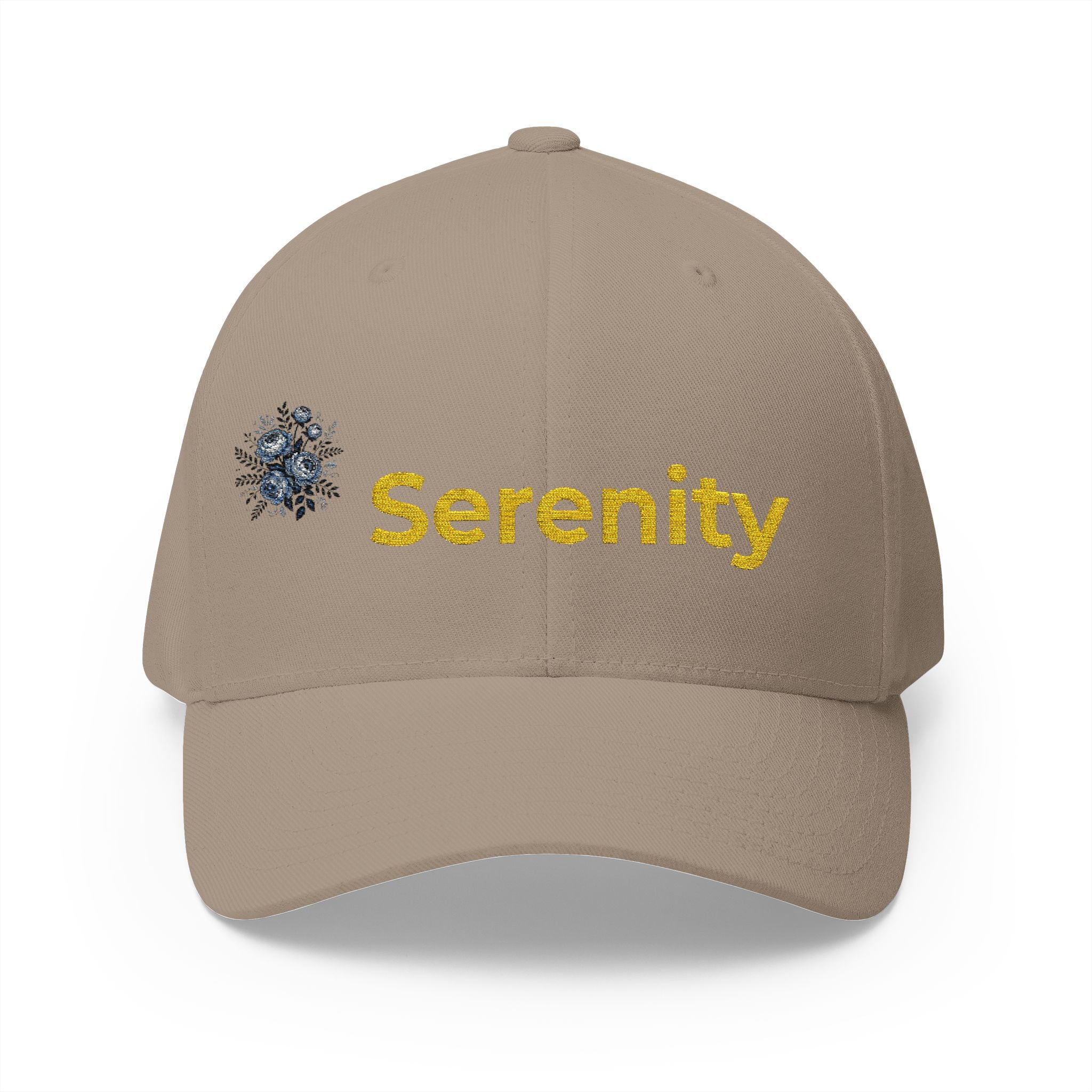 Serenity Embroidered Cap — Floral Calm Baseball Hat