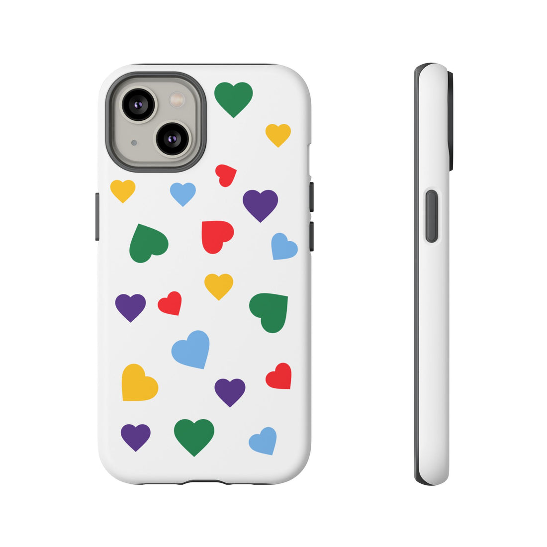 Rainbow Hearts Phone Case | Tough Cases, Spring Vibe, Trendy Accessories