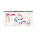Lil Ballerina Personalized Desktop Calendar | Custom Name, Dance Theme