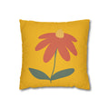 Vibrant Floral Square Pillowcase, Cozy Home Decor, Gift, Bedroom Accent, Spring Interior, Flower Cushion Cover